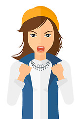 Image showing Raging woman screaming.