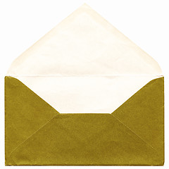 Image showing  Green envelope isolated vintage