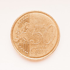 Image showing  Euro coin vintage