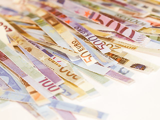 Image showing  Euro note vintage