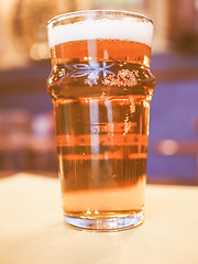 Image showing  Pint of British ale beer vintage