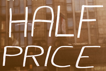 Image showing  Half price vintage