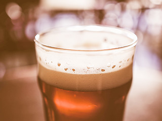 Image showing  Pint of beer vintage