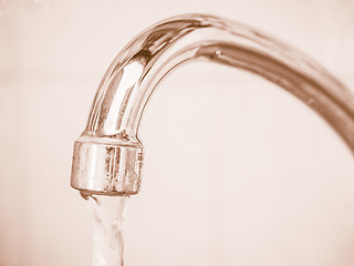 Image showing  Tap with water vintage