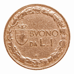 Image showing  Italian coin vintage