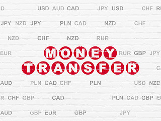 Image showing Currency concept: Money Transfer on wall background