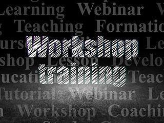 Image showing Education concept: Workshop Training in grunge dark room