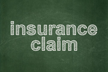 Image showing Insurance concept: Insurance Claim on chalkboard background