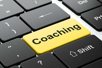 Image showing Education concept: Coaching on computer keyboard background