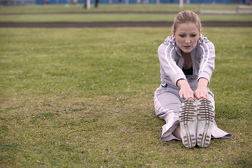 Image showing Toe touch