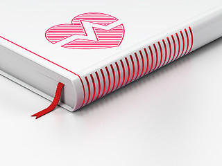 Image showing Healthcare concept: closed book, Heart on white background
