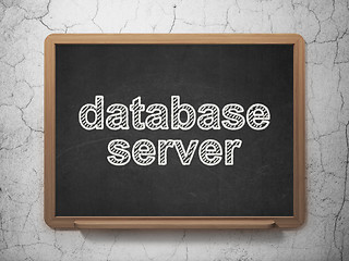 Image showing Programming concept: Database Server on chalkboard background