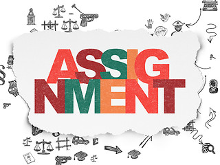 Image showing Law concept: Assignment on Torn Paper background