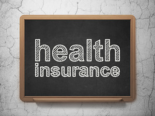 Image showing Insurance concept: Health Insurance on chalkboard background