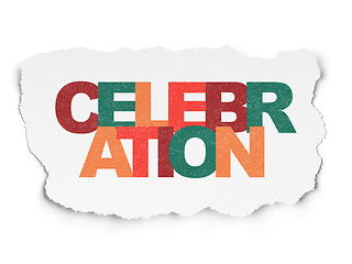 Image showing Holiday concept: Celebration on Torn Paper background