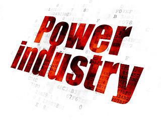 Image showing Industry concept: Power Industry on Digital background