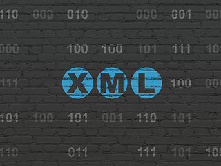 Image showing Programming concept: Xml on wall background