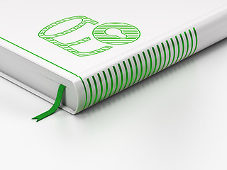 Image showing Database concept: closed book, Database With Lock on white background