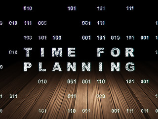 Image showing Timeline concept: Time for Planning in grunge dark room