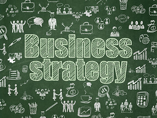 Image showing Business concept: Business Strategy on School Board background