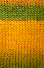 Image showing Green and yellow stocking stitch background