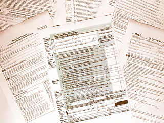 Image showing  Tax forms vintage