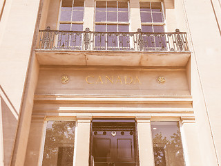 Image showing Retro looking Canada House in London