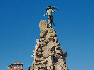 Image showing Traforo del Frejus statue in Turin
