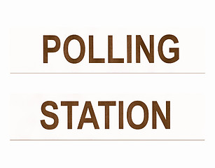 Image showing  Polling station vintage