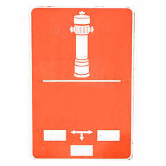 Image showing  Fire hydrant sign vintage