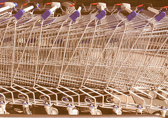 Image showing  Shopping carts vintage