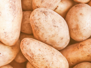 Image showing Retro looking Potato vegetable