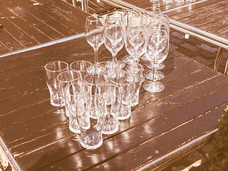 Image showing  Beer and wine glasses vintage