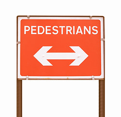 Image showing  Pedestrian sign vintage