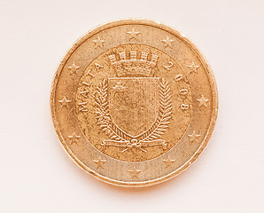 Image showing  Maltese Euro coin vintage