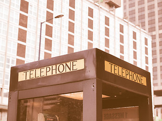 Image showing  Telephone box vintage