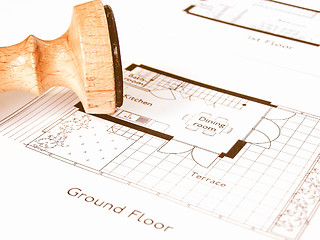 Image showing  Technical drawing vintage