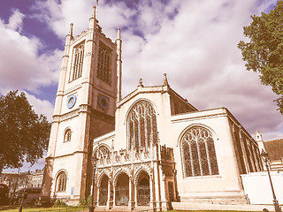 Image showing Retro looking St Margaret Church in London