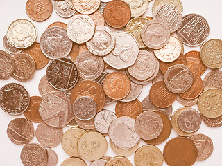 Image showing  Pound coins vintage