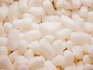 Image showing Retro look White polystyrene beads background