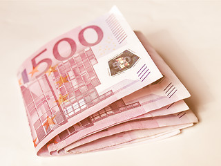 Image showing  Euro note vintage