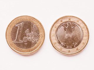 Image showing  German 1 Euro coin vintage