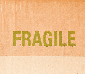 Image showing  Fragile corrugated cardboard vintage