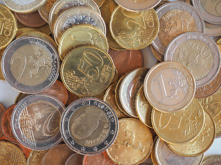 Image showing Euro coins background