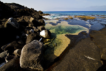 Image showing landscape   in lanzarote spain isle 