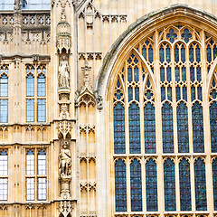 Image showing old in london  historical    parliament glass  window    structu