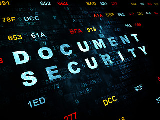 Image showing Safety concept: Document Security on Digital background