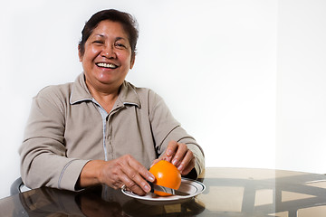 Image showing Orange for breakfast