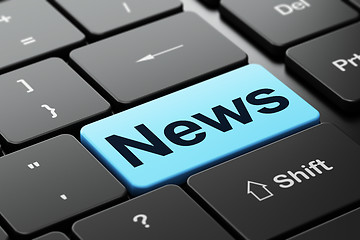 Image showing News concept: News on computer keyboard background