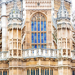 Image showing old in london  historical    parliament glass  window    structu